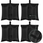 Sacs de sable lot de 4, sacs de poids pour tonnelle, parasol, charge :aximale 7 kg, noir - woltu Sacs de sable lot de 4, sacs de poids pour tonnelle, parasol, charge :aximale 7 kg, noir - woltu