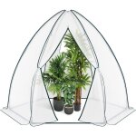 Woltu - serre de jardin, serre d'hivernage, b�che en pe, cadre en acier porte zipp�e, 240x240x200cm, ...
