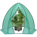 Woltu - serre de jardin, serre d'hivernage, b�che en pe, cadre en acier porte zipp�e, 240x240x200cm, ...