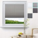Store pliss� sans per�age pour fen�tre ou porte, 45x130cm, gris - woltu