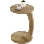 Woltu - table d'appoint, 38x55 cm, table basse ronde, bout de canap�, table salon, table basse scandinave, ...