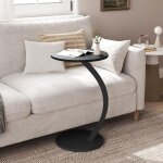 Table d'appoint en forme c, ?40 x 40 x 65 cm, table basse ronde, table basse, petite table pour canap�, ...