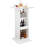 Woltu - table de bar carr�e avec 3 �tag�res, petite table de cuisine, meuble d'appoint, 60x60x112cm, ...