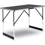 Woltu - table de camping pliante, table de jardin, table de balcon, r�glable en hauteur, en aluminium ...