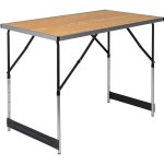 Woltu - table de camping pliante, réglable en hauteur table de jardin en aluminium acier mdf, chêne clair ... Woltu - table de camping pliante, réglable en hauteur table de jardin en aluminium acier mdf, chêne clair ...