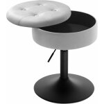 Woltu tabouret bar bas en velours + mtal, rglable en hauteur, tabouret coiffeuse, tabouret cuisine, ...