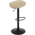 Woltu - tabouret de bar, chaise de bar, tabouret haut en bois, cadre en m�tal, r�glable en hauteur, pivotant ...