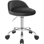 Woltu - tabouret de bureau avec dossier chaise d'ordinateur � roulettes, r�glable en hauteur 43 - 54, ...