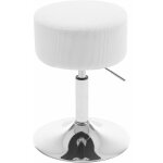 Woltu tabouret de maquillage, tabouret de bar rond en velours ctel, 33, 5 x 33, 5 x 67 cm, blanc