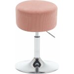 Woltu - tabouret de maquillage, tabouret de bar rond en velours ctel, 33, 5 x 33, 5 x 67 cm, rose