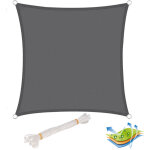 Woltu - voile d'ombrage carr� 4x4m, en polyester, protection contre le soleil avec protection uv pour ...