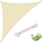 Woltu voile d?ombrage triangulaire 2, 5x2, 5x3, 5m, en hdpe, protection contre le soleil avec protection ...
