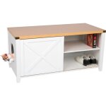 Wondermake® armoire à litière pour chat, grande maison de toilette en bois pour bac à litière avec tiroir, ... Wondermake® armoire à litière pour chat, grande maison de toilette en bois pour bac à litière avec tiroir, ...