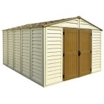 Ezooza - woodbrige plus abri de jardin en pvc 320 x 396 cm beige et marron - avorio / marrone