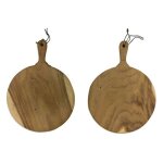 Woodflooring - planche ronde pizz 330 mm de diametre en bois massif brut - ideale pour couper les pizzas ...