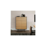 Woodman - buffet 4 portes 101x43x140 cm naturel et noir