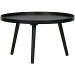 Woood - table basse ronde 60x60x34 cm dcor noir - meera