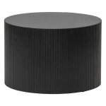Whitelabel - table basse ronde en bois ø60cm - noir - sanne Whitelabel - table basse ronde en bois ø60cm - noir - sanne
