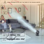 Woozoo, ventilateur de table ultra puissant, silencieux & portable, 30m�, port�e 25m, oscillation multidirecti ...