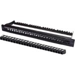 Wp - europe panneau de brassage 24 ports noir robuste