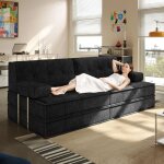 Wumagin - canap� - lit pliant 6 en 1 - 162 x 98 x 89. 76 cm - en velours c�tel�