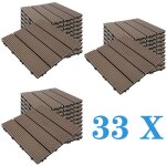 Hofuton lot de 33 dalles de terrasse avec système d'emboîtement et de drainage pour 1 m² - dalles de ... Hofuton lot de 33 dalles de terrasse avec système d'emboîtement et de drainage pour 1 m² - dalles de ...