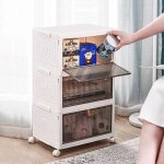 Wyctin - hofuton bacs de rangement en plastique � 3 niveaux, bo�tes de rangement empilables avec couvercles, ...