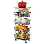 Hofuton corbeille  fruits 5 niveaux, panier de fruits et lgumes, support de stockage de pain ou lgumes, ...