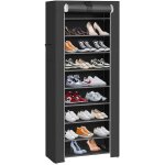 Hofuton Étagère à chaussures à 10 niveaux, meuble de rangement 30 x 60 x 160 cm, avec housse de protection, ... Hofuton Étagère à chaussures à 10 niveaux, meuble de rangement 30 x 60 x 160 cm, avec housse de protection, ...