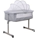 Wyctin - hofuton lit cododo, berceau b�b�, lit b�b�, d�s la naissance et jusqu'� 60kg, gris