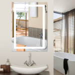 Wyctin - hofuton miroir de salle de bain led, miroir lumineux avec interrupteur tactile, montage mural, ... Wyctin - hofuton miroir de salle de bain led, miroir lumineux avec interrupteur tactile, montage mural, ...