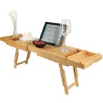 Hofuton pont de baignoire bambou, plateau de baignoire extensible tablette baignoire pour salle de bain ... Hofuton pont de baignoire bambou, plateau de baignoire extensible tablette baignoire pour salle de bain ...