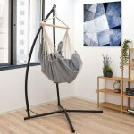 Support fauteuil suspendu - 214 cm - noir - en mtal - charge max. 120 kg - cadre chaise suspendue - ...