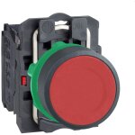 Schneider electric ? bouton poussoir affleurant 1 no rouge ? ip66 pour environnements difficiles ? raccord ...