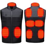 Xidjuikm - gilet chauffant homme femme veste chauffante �lectrique usb v�tement de chauffage avec 9 zones ...