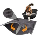 Tapis litire chat couvre litire eva couche etanche chiot double schichte en nid d'abeille design pour ...