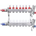 Xiiw - 7 circuits de chauffage avec distributeur de circuit de chauffage comprenant des vannes  boisseau ...
