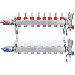 Xiiw - 8 circuits de chauffage, distributeur de circuit de chauffage avec vannes  boisseau sphrique ...