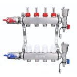 Xiiw - distributeur de circuit de chauffage 4 circuits de chauffage pour chauffage au sol avec vannes ...