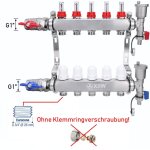 Xiiw - distributeur de circuit de chauffage 5 circuits de chauffage pour chauffage au sol avec vannes ...