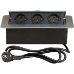 Xiiw - prise encastrable de 3500 w � 3 prises, bande de prises en aluminium pour table, bande de prises ...