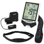 Xinuy - ordinateur de vlo sans fil, multifonction tanche, avec capteur de frquence cardiaque et cran ...