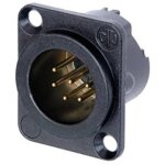 Xlr embase mâle, contacts droits neutrik nc6md - lx - b - con nombre de pôles: 6 noir 1 pc(s) Xlr embase mâle, contacts droits neutrik nc6md - lx - b - con nombre de pôles: 6 noir 1 pc(s)