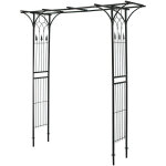 Wiltec - treillis arc de roses ? 205 x 50 x 208 cm ? en acier ? support pour plantes grimpantes et roses ...