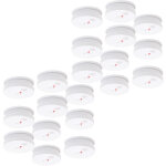 Wiltec lot de 20x dtecteur de fume ? 100 x 100 x 36 mm ? sur batterie 9v ? volume de l'alarme 85 db ...