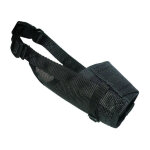 Yago museliere en nylon noir pour grand chien, partie museau avec filet respirant et reglable Yago museliere en nylon noir pour grand chien, partie museau avec filet respirant et reglable