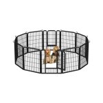 Yaheetech 12 panneaux parc pour chiens enclos en métal pour chiots rongeur lapin 80 cm de hauteur avec ... Yaheetech 12 panneaux parc pour chiens enclos en métal pour chiots rongeur lapin 80 cm de hauteur avec ...