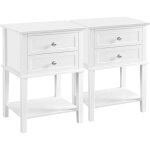 Yaheetech lot de 2 tables de chevet table de nuit table d'appoint en bois minimaliste et Élégante bout ... Yaheetech lot de 2 tables de chevet table de nuit table d'appoint en bois minimaliste et Élégante bout ...