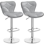 Lot de 2 tabourets de bar réglables en hauteur revêtement en similicuir chaises de bar sièges pivotant ... Lot de 2 tabourets de bar réglables en hauteur revêtement en similicuir chaises de bar sièges pivotant ...