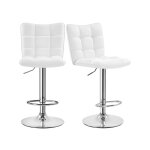 Lot de 2 tabourets de bar en similicuir r�glables en hauteur chaises de bar assise pivotante � 360� tabourets ...